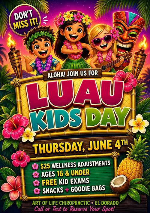 Chiropractic El Dorado KS Luau Kids Day